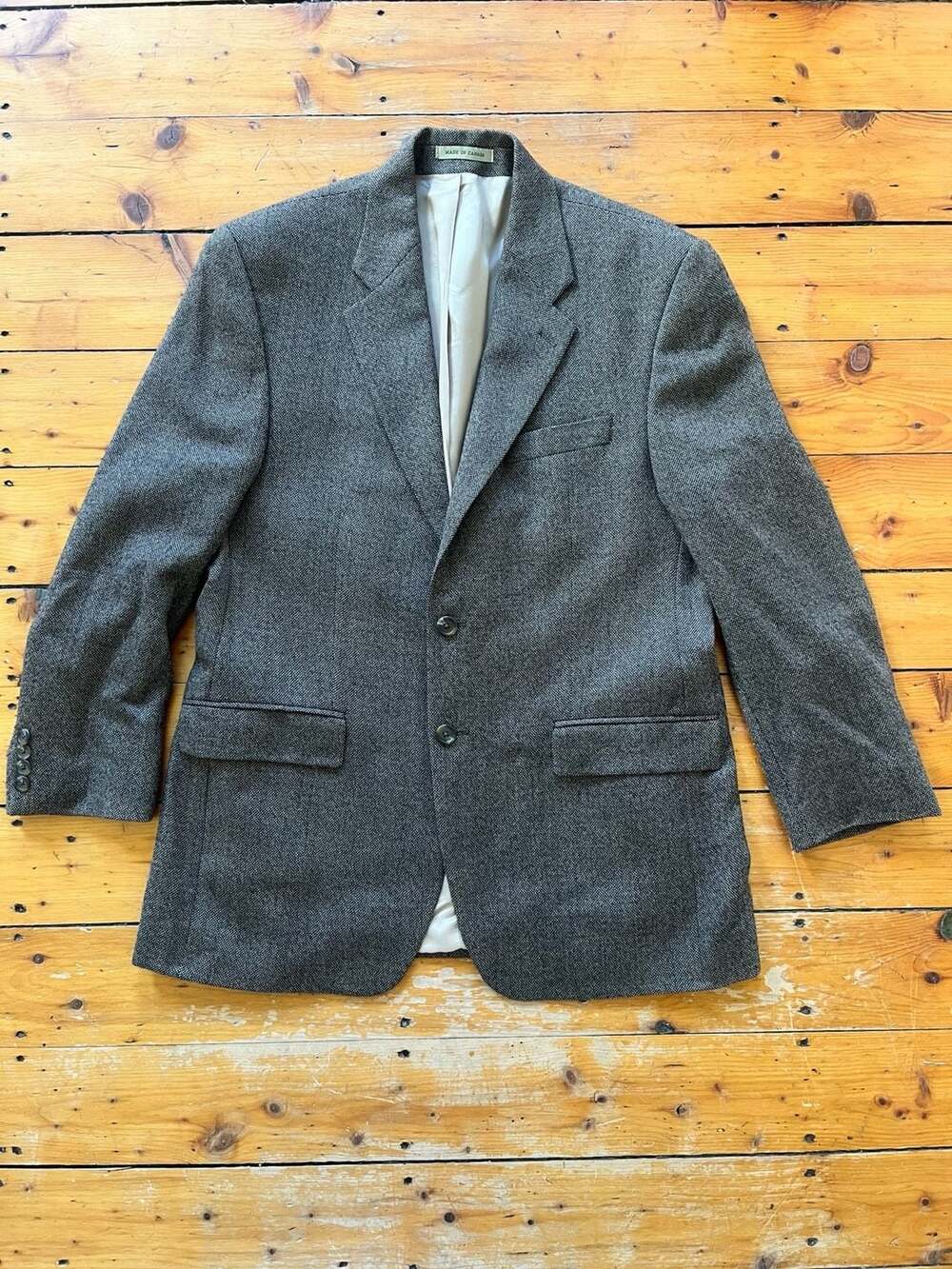 Lauren Ralph Lauren Brown Wool Herringbone Sport Coat Blazer 40R Union Made